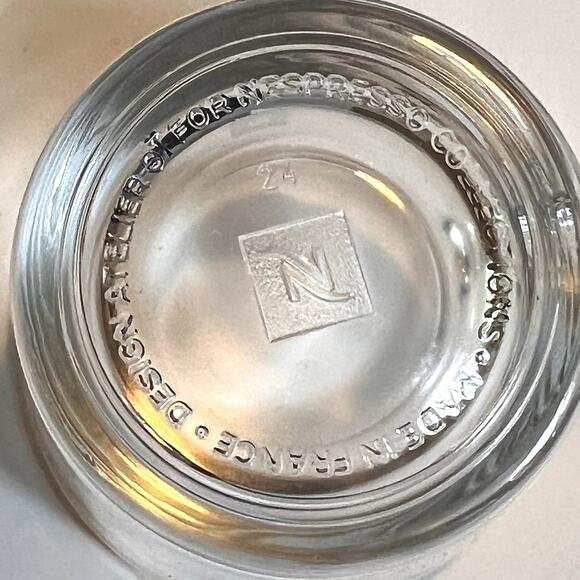 Nespresso View Atelier Design Collection Espresso Set of 2 Glasses + Saucers NIB - Picture 6 of 16